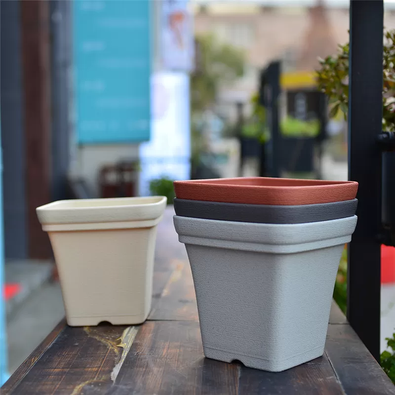 Home Decoration Square Shape Plastic Flower pot