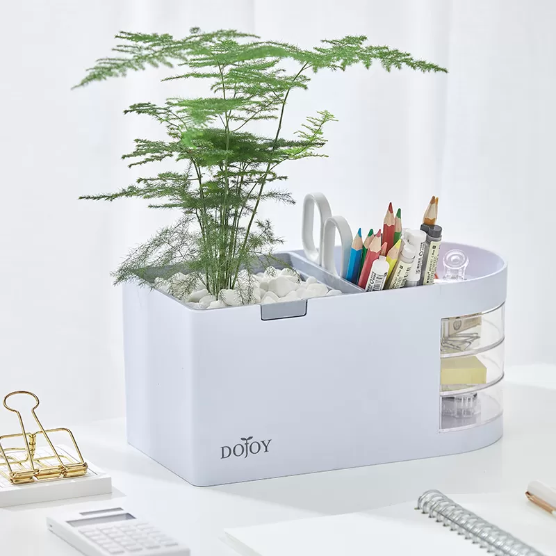 Office newest pencil holder drawer type desk organizer plant pot
